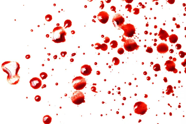 Drops Red Blood White Paper — Stock Photo, Image