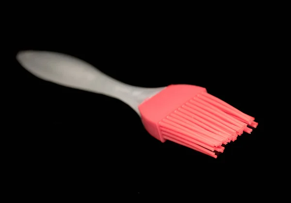 Silicone Pastry Brush Isolado Preto — Fotografia de Stock