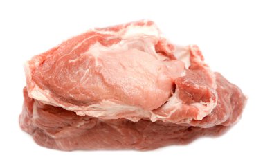 çiğ et fileto beyaz bir arka plan üzerinde parça