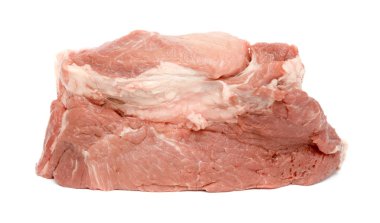 çiğ et fileto beyaz bir arka plan üzerinde parça