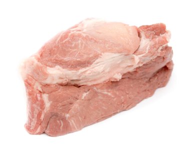 çiğ et fileto beyaz bir arka plan üzerinde parça