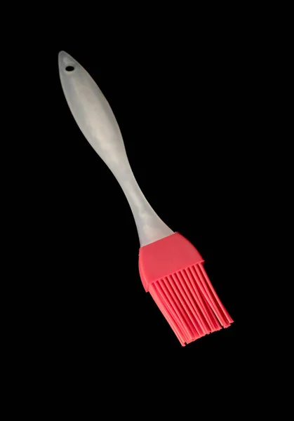 Brosse Pâtisserie Silicone Isolée Sur Noir — Photo