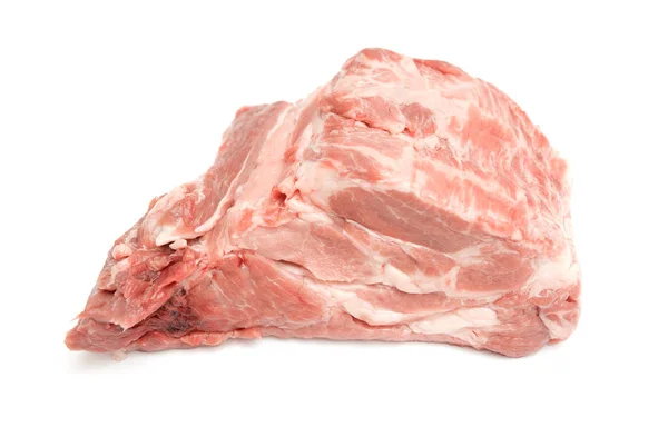 Pedaço Filé Carne Crua Fundo Branco — Fotografia de Stock