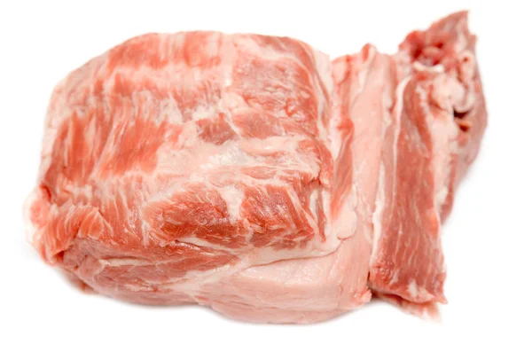 白い背景に生の肉フィレの作品 — ストック写真