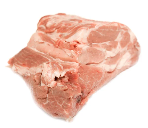 Pedaço Filé Carne Crua Fundo Branco — Fotografia de Stock