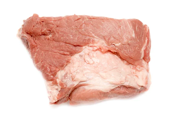 Pedaço Filé Carne Crua Fundo Branco — Fotografia de Stock