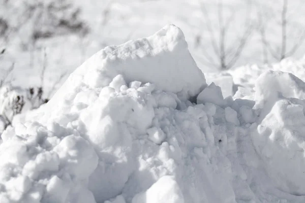 Montones Nieve Blanca — Foto de Stock