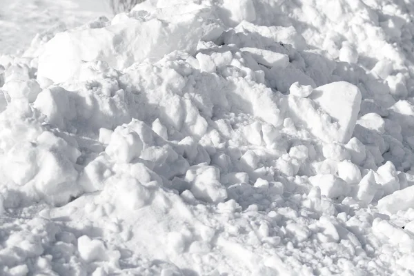 White Snow Pile Lumps — Stock Photo, Image