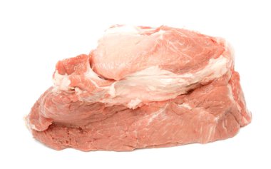 çiğ et fileto beyaz bir arka plan üzerinde parça