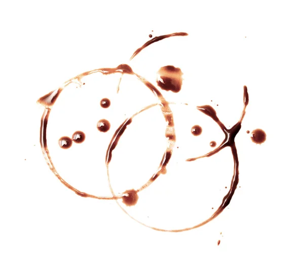 Spuren Von Kaffee Auf Weißem Papier — Stockfoto