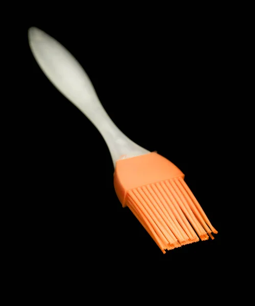 Cepillo Pasta Silicona Aislado Negro — Foto de Stock