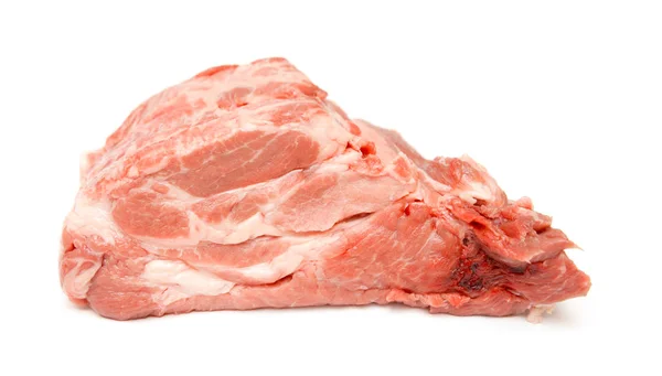 Pedaço Filé Carne Crua Fundo Branco — Fotografia de Stock