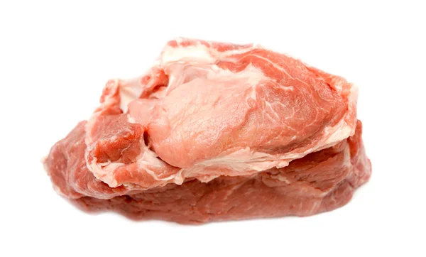 Piece Raw Meat Fillet White Background — Stock Photo, Image