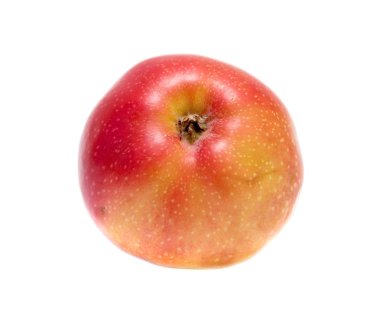Beyaz arka planda olgun bir elma