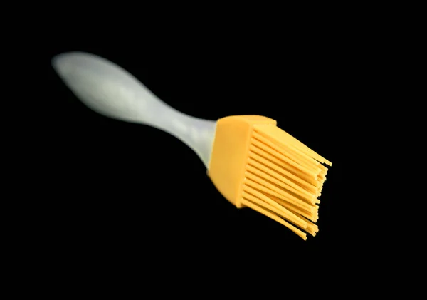 Brosse Pâtisserie Silicone Isolée Sur Noir — Photo