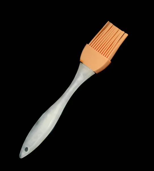 Brosse Pâtisserie Silicone Isolée Sur Noir — Photo