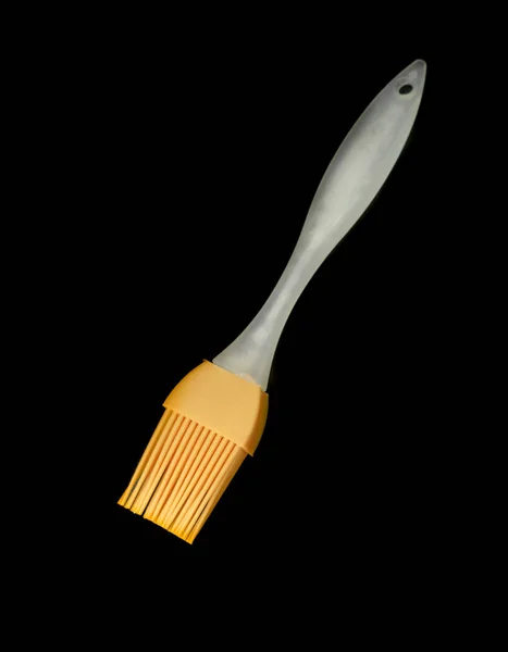 Brosse Pâtisserie Silicone Isolée Sur Noir — Photo