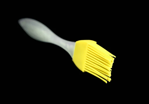 Silicone Pastry Brush Isolado Preto — Fotografia de Stock