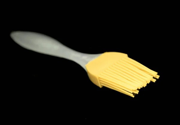 Cepillo Pasta Silicona Aislado Negro —  Fotos de Stock