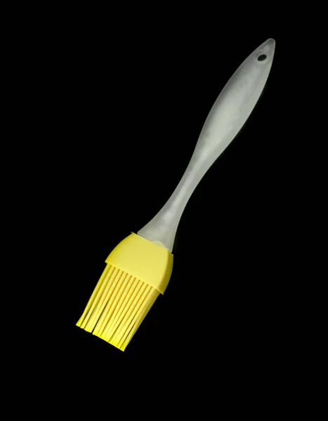 Silicone Pastry Brush Isolado Preto — Fotografia de Stock