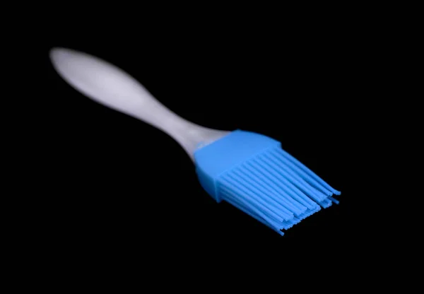 Brosse Pâtisserie Silicone Isolée Sur Noir — Photo