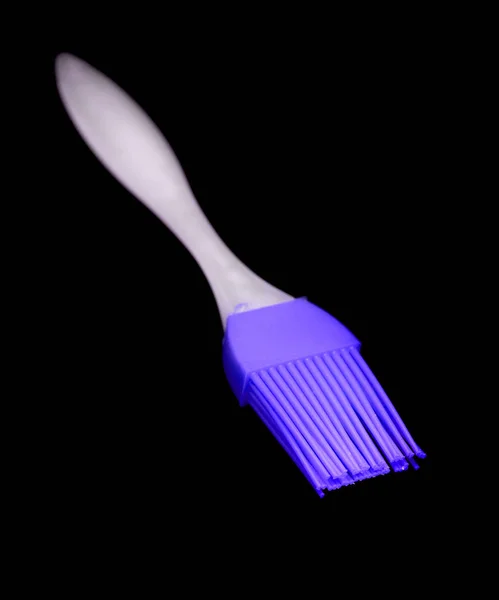 Brosse Pâtisserie Silicone Isolée Sur Noir — Photo