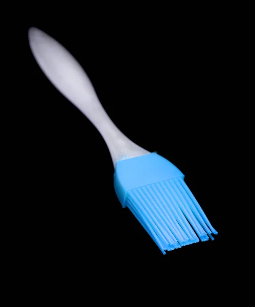 Brosse Pâtisserie Silicone Isolée Sur Noir — Photo