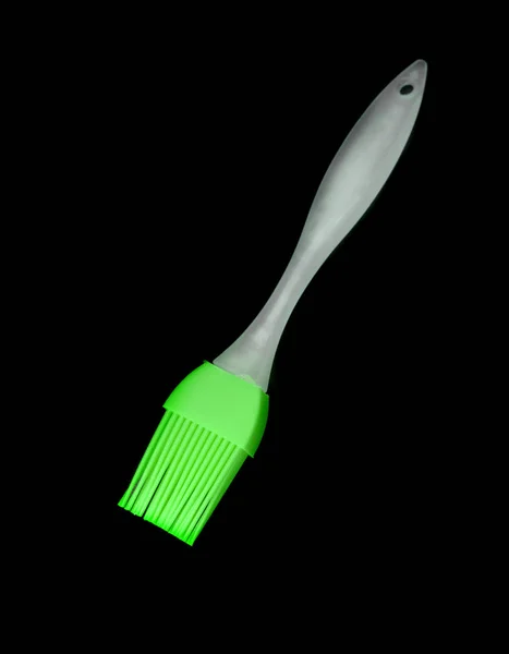 Silicone Pastry Brush Isolado Preto — Fotografia de Stock