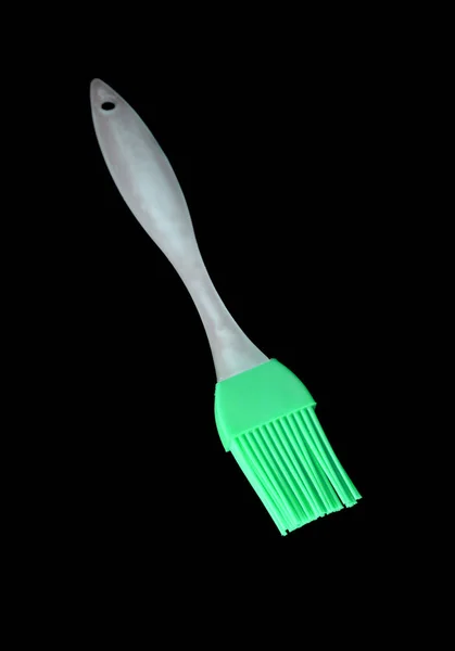 Brosse Pâtisserie Silicone Isolée Sur Noir — Photo