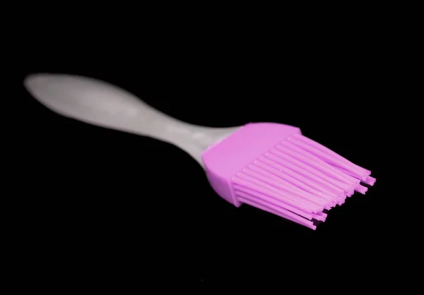 Brosse Pâtisserie Silicone Isolée Sur Noir — Photo