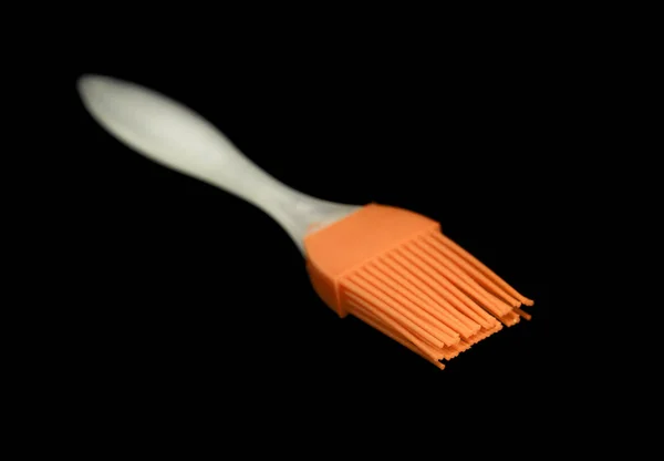 Silikon Pasta Siyah Izole Fırça — Stok fotoğraf