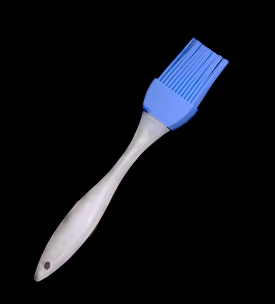 Brosse Pâtisserie Silicone Isolée Sur Noir — Photo