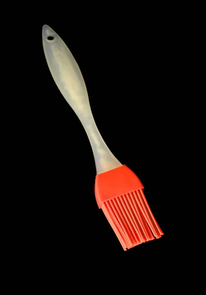 Silicone Pastry Brush Isolado Preto — Fotografia de Stock