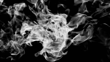 siyah bir arka plan beyaz duman alev