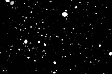 siyah kar bokeh arka plan üzerinde beyaz noktalar