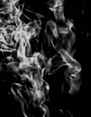 siyah bir arka plan beyaz duman alev