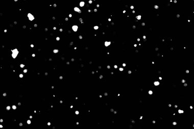 siyah kar bokeh arka plan üzerinde beyaz noktalar