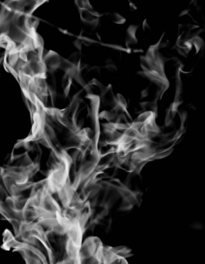 siyah bir arka plan beyaz duman alev