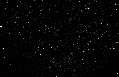 Kar fırtınası doku. Siyah arka plan, ışıkları bokeh vurdu kar taneleri havada uçan