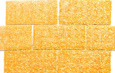 beyaz zemin üzerine susam kraker tanımlama bilgileri