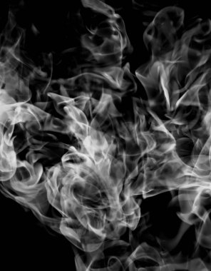 siyah bir arka plan beyaz duman alev