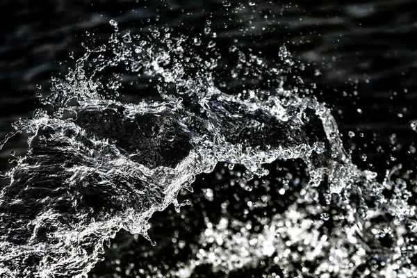 Wassertropfen Der Luft Auf Dunklem Bokeh Hintergrund — Stockfoto