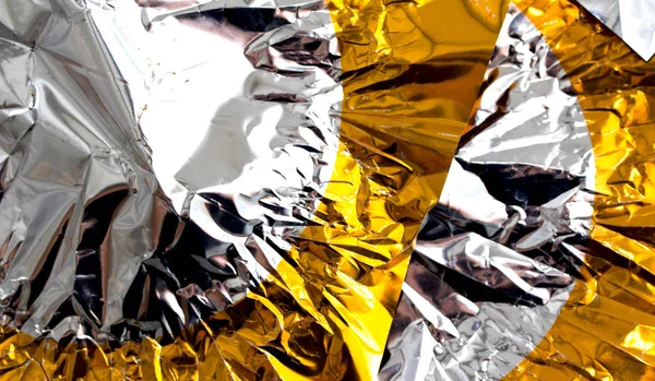 Buruşuk altın folyo doku