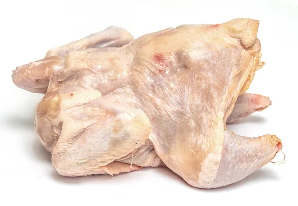 Carcasse Viande Poulet Sur Fond Blanc — Photo