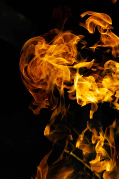 alevler siyah arkaplanda