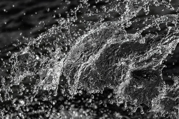 Wassertropfen Der Luft Auf Dunklem Bokeh Hintergrund — Stockfoto