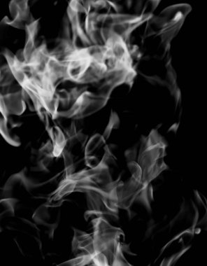 siyah bir arka plan beyaz duman alev