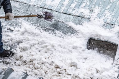 kar kar kaldırma üzerinde süpürge