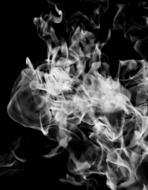 siyah bir arka plan beyaz duman alev