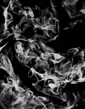 siyah bir arka plan beyaz duman alev